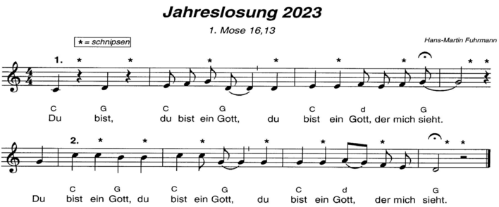 Kanon zur Jahreslosung 2023 von Hans-Martin-Fuhrmann